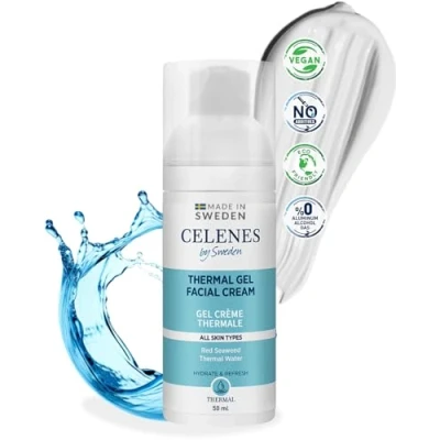 Afbeelding van Celenes by Sweden Thermische Gezichtsgel Crème Dagcreme Gezichtscreme Alcoholvrij, Parfumvrij en vrij van parabenen 50ml
