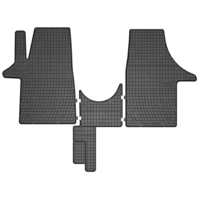 Afbeelding van M MOTOS Rubberen vloermatten voor Volkswagen Transporter T5 2003 2015 Verhoog je rijcomfort met de zwarte antislip Auto ET automatten, bescherming tegen vuil