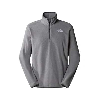Afbeelding van The North Face 100 Glacier 1/4 ZIP Fleece trui, Heren, Maat: XL, Medium grey heather