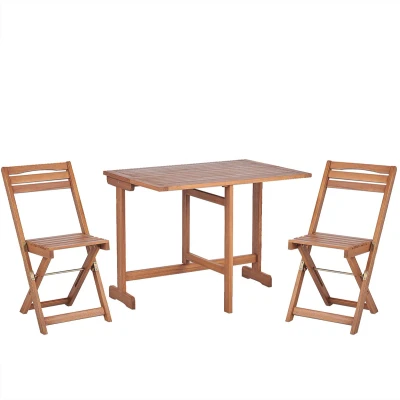 Afbeelding van Beliani LENOLA Bistroset voor 2 Lichte houtkleur Acaciahout