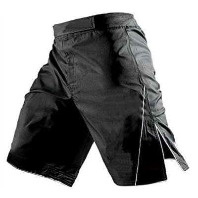 Afbeelding van Vechtshorts voor MMA, kickboksen, worstelen en gym, zwart.