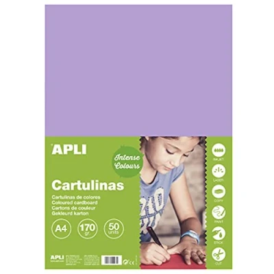 Afbeelding van APLI Violet Karton A4 170 g/m² 50 vel