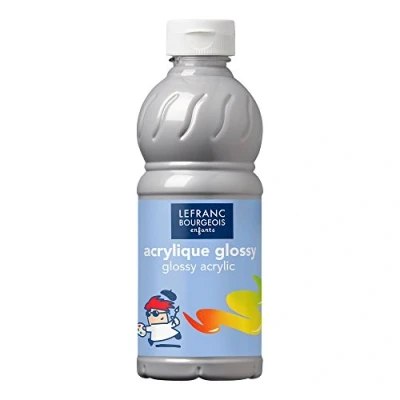Image de Color And Co Peinture Acrylique Brillante Glossy Argent Flacon 500ml