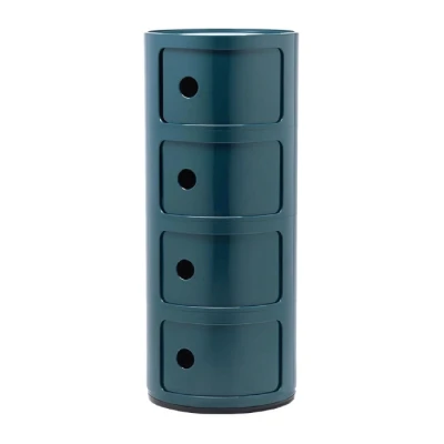 Afbeelding van Kartell Componibili Kast Rond Extra Large (4 Comp.) Blauw