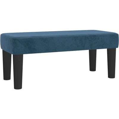 Afbeelding van Bankje 70x30x30 cm fluweel donkerblauw