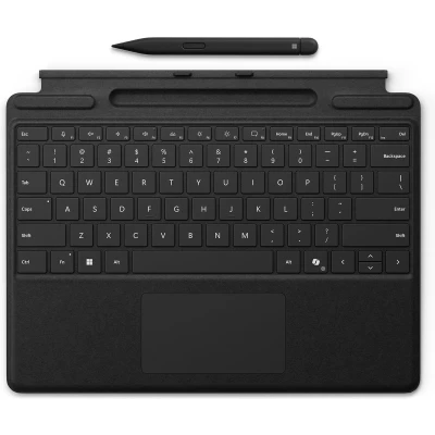 Afbeelding van Microsoft Surface Pro Keyboard + Slim Pen QWERTY Cover port Zwart