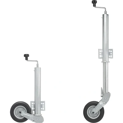 Afbeelding van Pro Plus Neuswiel Ø 60 mm voor Aanhanger Inklapbaar Metalen Velg Rubberband 200 x