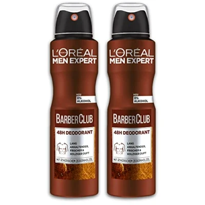 Afbeelding van Men Expert Barber Club Deodorantspray, 2 x 150 ml