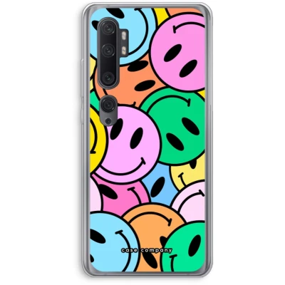 Afbeelding van Case Company® hoesje geschikt voor Xiaomi Mi Note 10 Smiley N1 Soft Cover Telefoonhoesje Bescherming aan alle Kanten en Schermrand