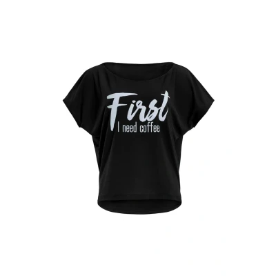 Afbeelding van Winshape MCT002 Ultra Light Tshirt print, Dames, Maat: XXL, Black/glitter/white