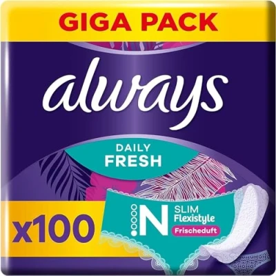 Afbeelding van Always, Binden, Daily Fresh Slim Flexistyle (100 x, Inlegkruisjes)