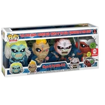 Afbeelding van Funko Pop! 4 Pack: Rocks: Iron Maiden Live After Death / Seventh Son Nights of the Dead Somewhere in Time Eddie (Glows Dark) (Special Edition)