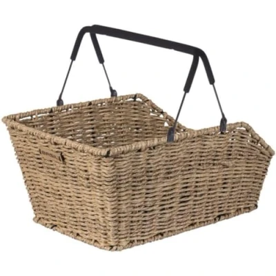 Afbeelding van Rieten fietsmand Cento Rattan Look MIK 40 x 25 12 cm seagrass