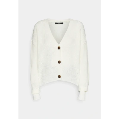 Afbeelding van Vero Moda Vmlea V NECK CUFF Cardigan Vest, Dames, Maat: Small, Cloud dancer