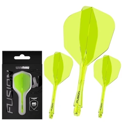 Afbeelding van Winmau Fusion Neon Yellow NO6 Dart Flights Inbetween