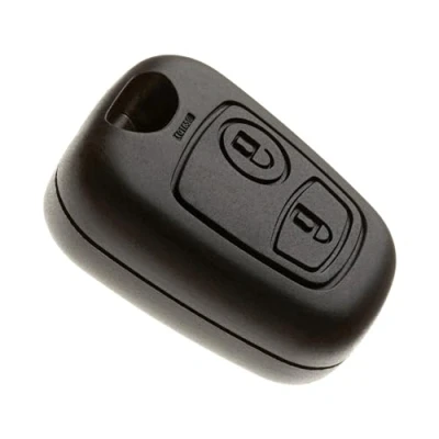Afbeelding van Jongo sleutelbehuizing zonder lemmet, compatibel met Citroen Xsara Picasso, Berlingo, Saxo en Peugeot Partner 1 batterij CR2016 klap auto afstandsbediening 2 toetsen