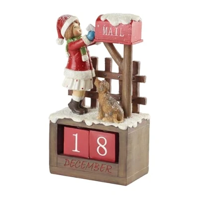 Afbeelding van Villeroy &amp; Boch Winter collage accessoires kalender meisje kleurrijk 12,5 x 8 22,5 cm