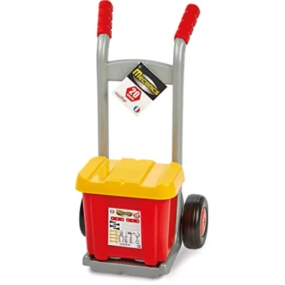 Afbeelding van Ecoiffier Toys 2381 steekwagen + gereedschapskist voor kinderen Mecanics knutselspel imitatiespel 20 stuks vanaf 18 maanden gemaakt in Frankrijk