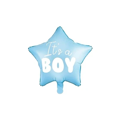 Afbeelding van FOLIE BALLON Ster Blauw &#039;It&#039;s a Boy&#039; 48cm Party Deco Feestartikel geboorte decoratie