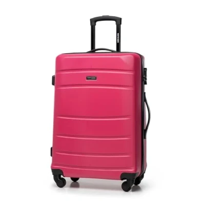 Image de WITTCHEN Trousse de toilette Valise voyage Bagage à main cabine en ABS Serrure combinaison Globe Line Nécessaire Rose