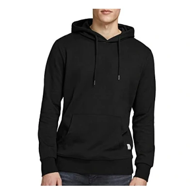 Image de Jack &amp; Jones Homme Sweatshirt Jjebasic Sweat Hood Noos, Noir, XL