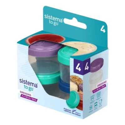 Afbeelding van Sistema To Go Set Van 4 Dressingpotjes 35ml