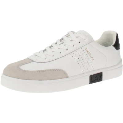 Afbeelding van Replay Polys Scent Sneakers laag, Heren, Maat: 45, White/black Leer/ synthetisch