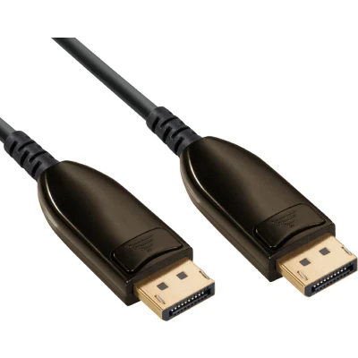 Afbeelding van Actieve DisplayPort v1.4 Kabel 8K 60Hz Verguld 50 meter Zwart