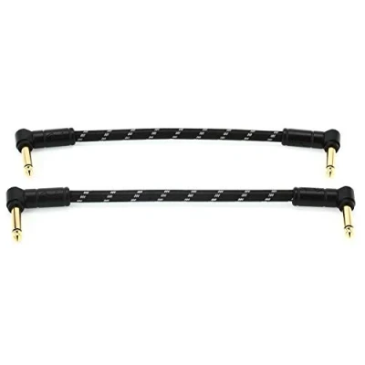 Afbeelding van Fender Deluxe Series Instrument Cable 150mm (Black Tweed) Patchkabel