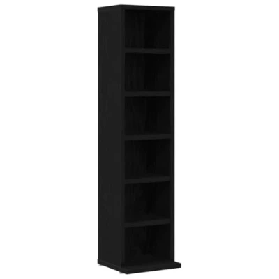 Afbeelding van vidaXL CD kast 21x20x88 cm spaanplaat zwart eikenkleurig