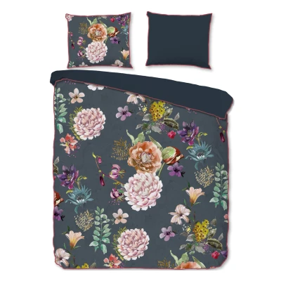 Afbeelding van Descano Organic Parma Dekbedovertrek 140 x 220 cm Antraciet