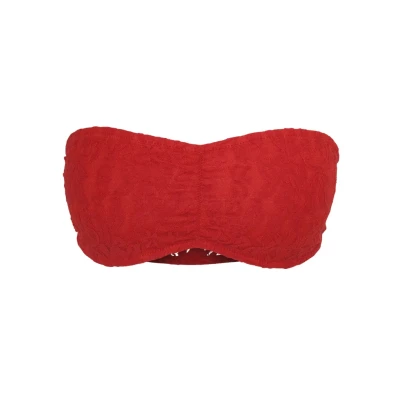 Afbeelding van Urban Classics Bandeau Bustier, Dames, Maat: XL, Red