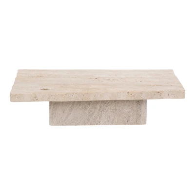 Afbeelding van Urban Nature Culture Travertino Schaal 38 X 15 Cm Creme