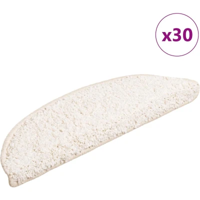 Afbeelding van vidaXL Trapmatten 30 st 56x17x3 cm wit