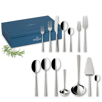 Afbeelding van Villeroy &amp; Boch Blacksmith 70 delige bestekset van roestvrij staal voor maximaal 12 personen