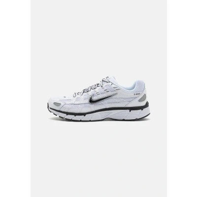 Afbeelding van Nike Sportswear P6000 Unisex Sneakers laag, Heren, Maat: 40, White/black/metallic silver Imitatieleer/ textiel