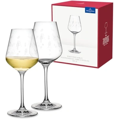 Afbeelding van Villeroy &amp; Boch Toy&#039;s Delight Witte Wijnglas 38 Cl Set Van 2 Transparant