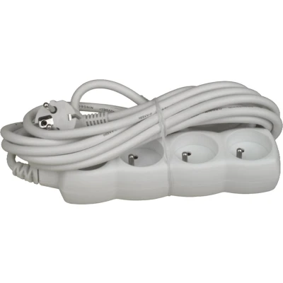 Afbeelding van 4 socket plugboard without power switch Chacon (5 m)