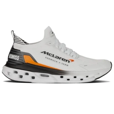 Afbeelding van K Swiss Impls Trnr X Mclaren Sneakers voor heren, Wht Blk Papaya, 41 EU