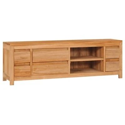 Afbeelding van Tv meubel 120x30x40 cm massief teakhout