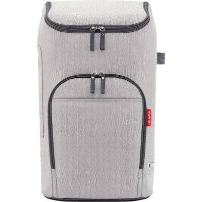 Afbeelding van Reisenthel Citycruiser Bag Tas Voor Boodschappentrolley 45L Herringbone Grey Lichtgrijs