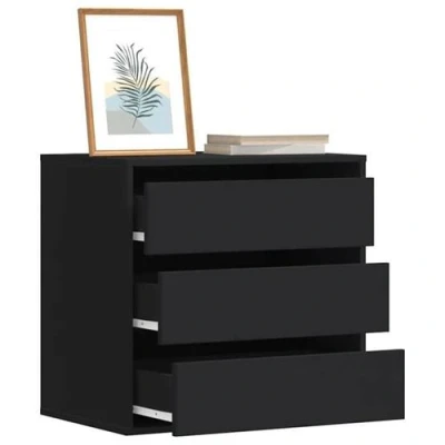 Image de vidaXL Commode d&#039;angle noir 60x41x58 cm bois d&#039;ingénierie852844
