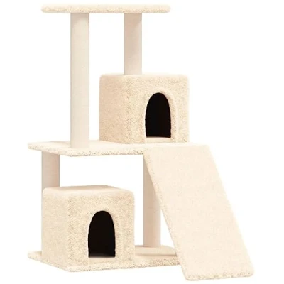 Afbeelding van vidaXL Kattenmeubel met sisal krabpalen 82 cm crèmekleurig