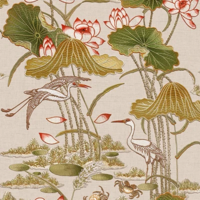 Afbeelding van Dutch Tapestry behang Lotus Pond TP422703