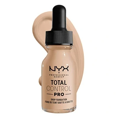 Afbeelding van NYX Professional Makeup Total Control Pro Drop Foundation, nauwkeurige dosering, aanpasbare en dekking, veganistische formule, natuurlijke afwerking, 13 ml, kleur: Alabaster