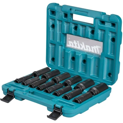 Afbeelding van Makita E 16586 Impact Black Krachtdoppenset 81,5mm 10 32mm in Cassette 14 delig