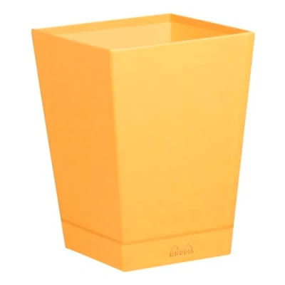 Afbeelding van RHODIA 118820C papieren mand, oranje 24 x 32 cm, buitenmateriaal van kunstleer collectie Home Office Rhodiarama organisatie voor kantoor en opslag design