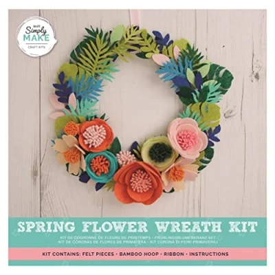 Afbeelding van Simply Make Felt Flower Kits Spring Wreath (DSM 106098)