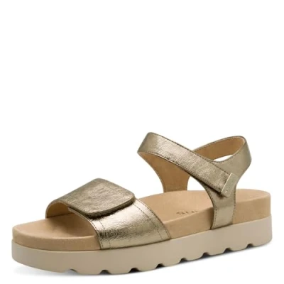Afbeelding van Tamaris Sandalen met sleehak, Dames, Maat: 40, Bronce Kunststof