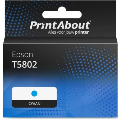 Afbeelding van Huismerk Epson T5802 Inktcartridge Cyaan